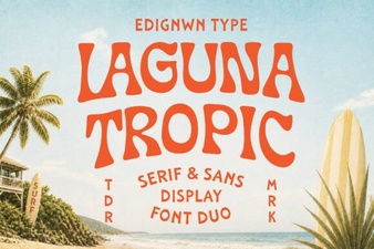 Design Projects with Laguna Tropic Font