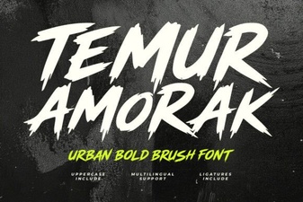 Temur Amorak Bold Brush Font for Urban Designs
